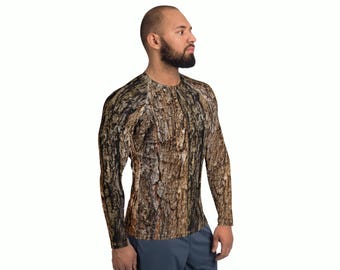 Tree Bark Rash Guard Unisex XS-3XL | Dryad Forest Costume, LARP, Hunting, Halloween Cosplay
