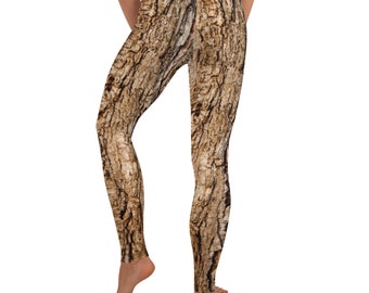 Unique and Earthy: Tree Bark Patterned Leggings for a Natural Look