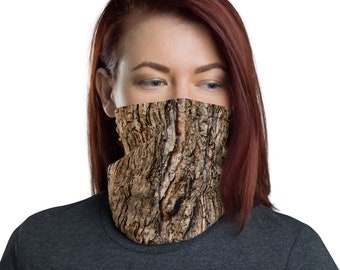 Tree Bark Neck Gaiter: Versatile Face Shield, Bandana