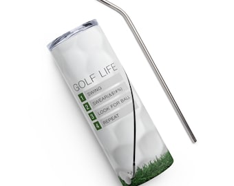 Golf Life Tumbler Design: Swing Swear Repeat (Digital Download)
