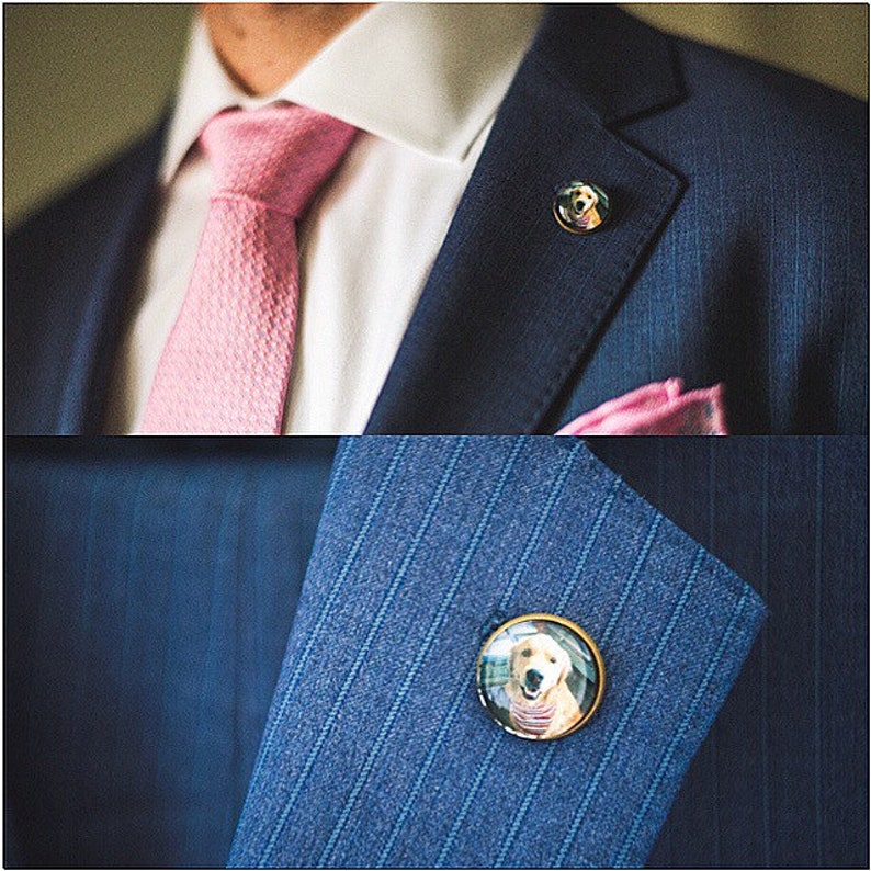 Personalised Photo Lapel Pin Wedding Lapel Pin Rustic Etsy UK