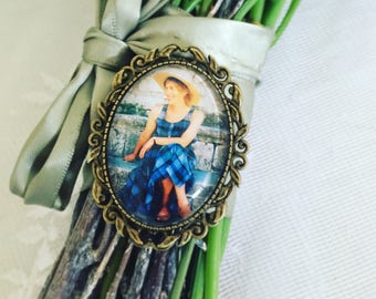 Bouquet Photo Charm, Bridal Bouquet Charm, Bouquet Alternative, Bronze Photo Frame, Custom Photo Charm, Inspirational Wedding Gift