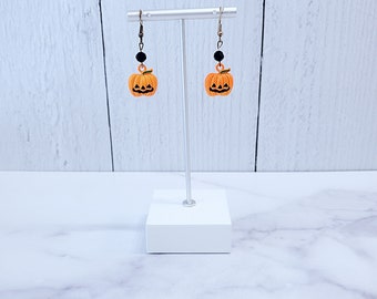 Pumpkin Earrings - Halloween Earrings - Statement Earrings - Chandelier Earrings - Crystal Earrings - Weddings - Bridesmaids - Halloween