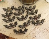 Vintage Ornate Lot of 13 Metal Drawer Handle Pulls Dresser Buffet Sideboard Cabinet