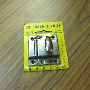 Vintage Metal Window Door Cabinet Cupboard Lock Hardware New Old Stock