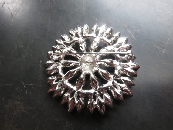 Vintage Bogoff Rhinestone Pin Brooch - image 3
