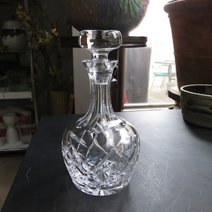 Vintage Atlantis Crystal Glass Decanter Bottle with Stopper
