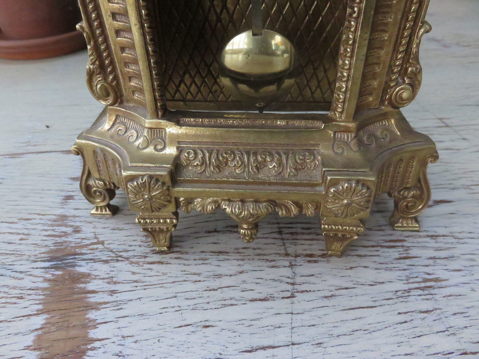 Vintage Imperial Brass Mantle Clock Italy Very Ornate Etsy