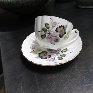 Vintage Shelley Fine Bone China England Floral Flower Cup and Saucer