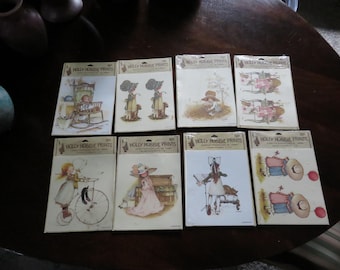 Vintage Lot of 8 Holly Hobbie Prints Suitable for Decoupage Craft or Framing American Greetings