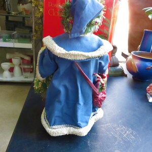 Santa Blue Robe Vintage Possible Dreams Santa Blue Robe Christmas Clothtiques Stocking ...