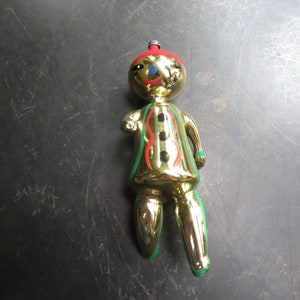 Vintage Czechoslovakia or Poland Asian Man Glass Christmas Tree Ornament