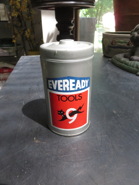 Vintage Eveready Battery Tools in Tin Can Screwdriver Set Etsy