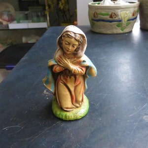 Vintage Virgin Mary Italy Figure Nativity Manger