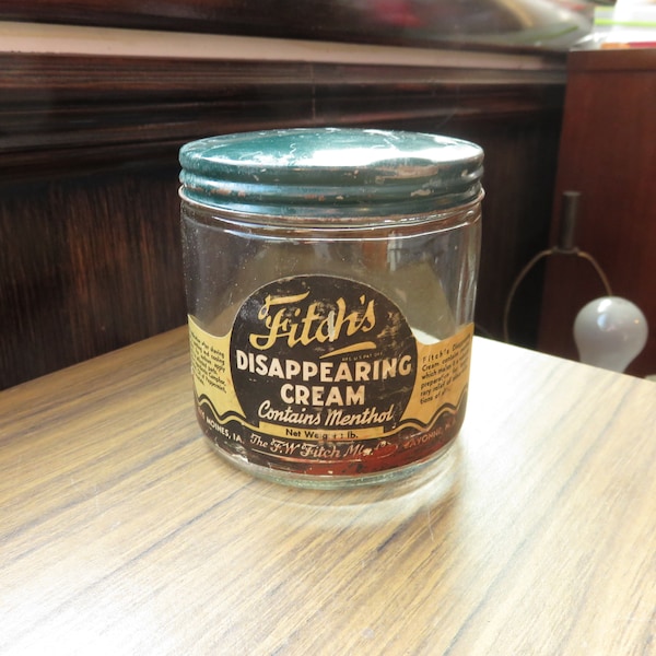 Vintage Fitch's Disappearing Cream Jar