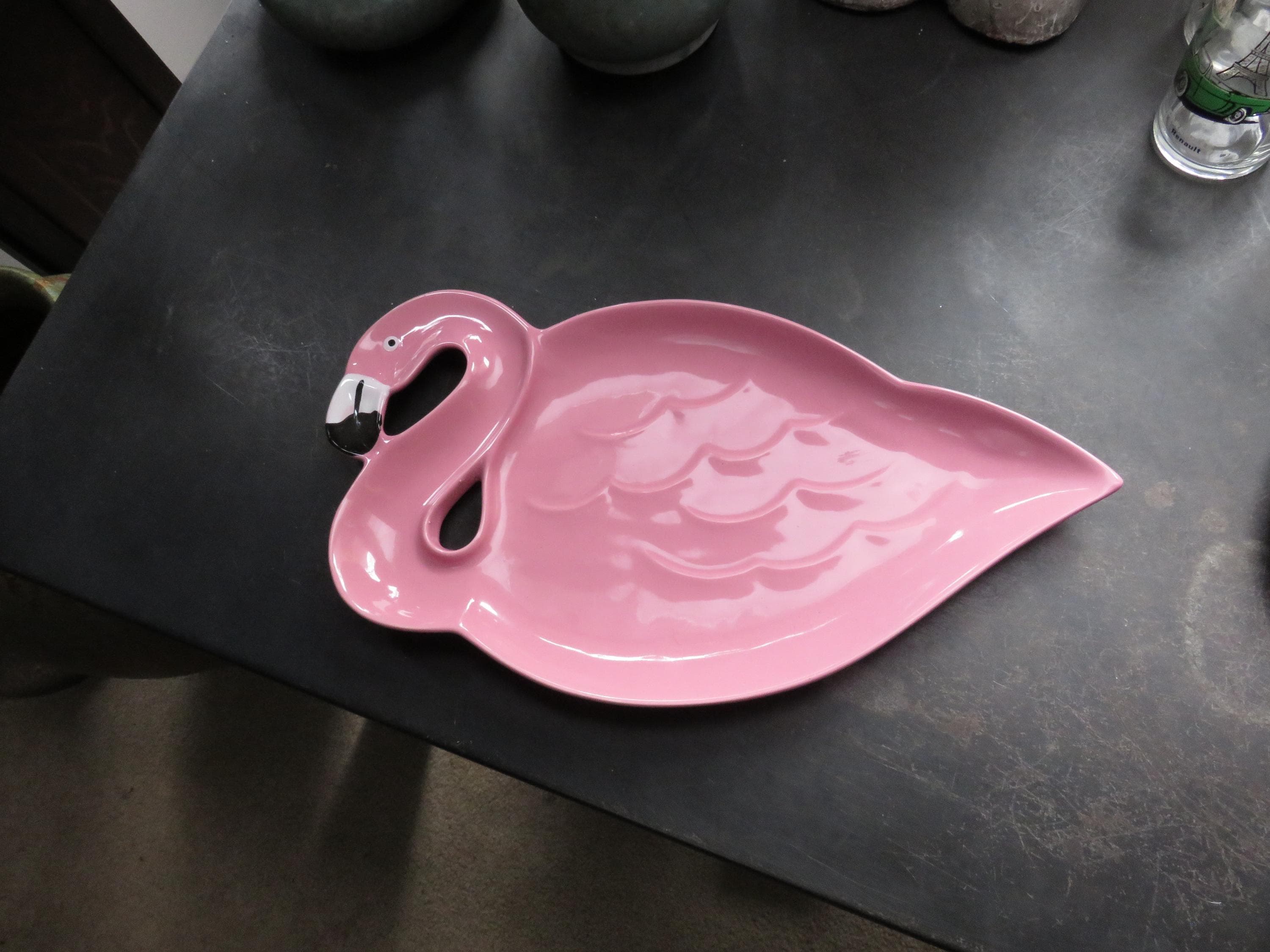 Vintage Pink Flamingo Plate Platter