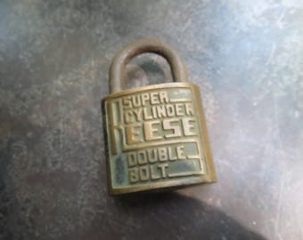 Vintage Super Cylinder Reese Double Bolt Lock USA