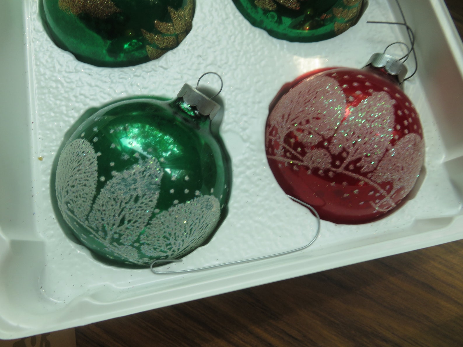 Vintage Pyramid Christmas Tree Ornaments Box Lot of 4 Trees Etsy