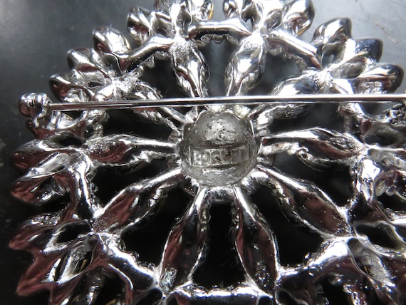 Vintage Bogoff Rhinestone Pin Brooch - image 4