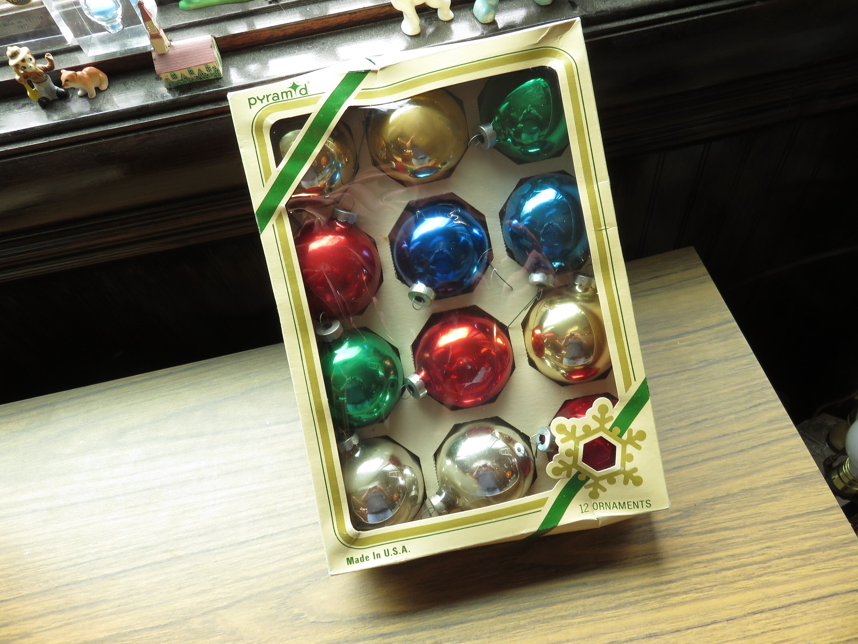 Vintage Pyramid Christmas Tree Ornaments Box Lot of 12 Red Etsy UK