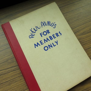 Vintage 1935 Peter Amo&#39;s For Members Only Cartoonist Book