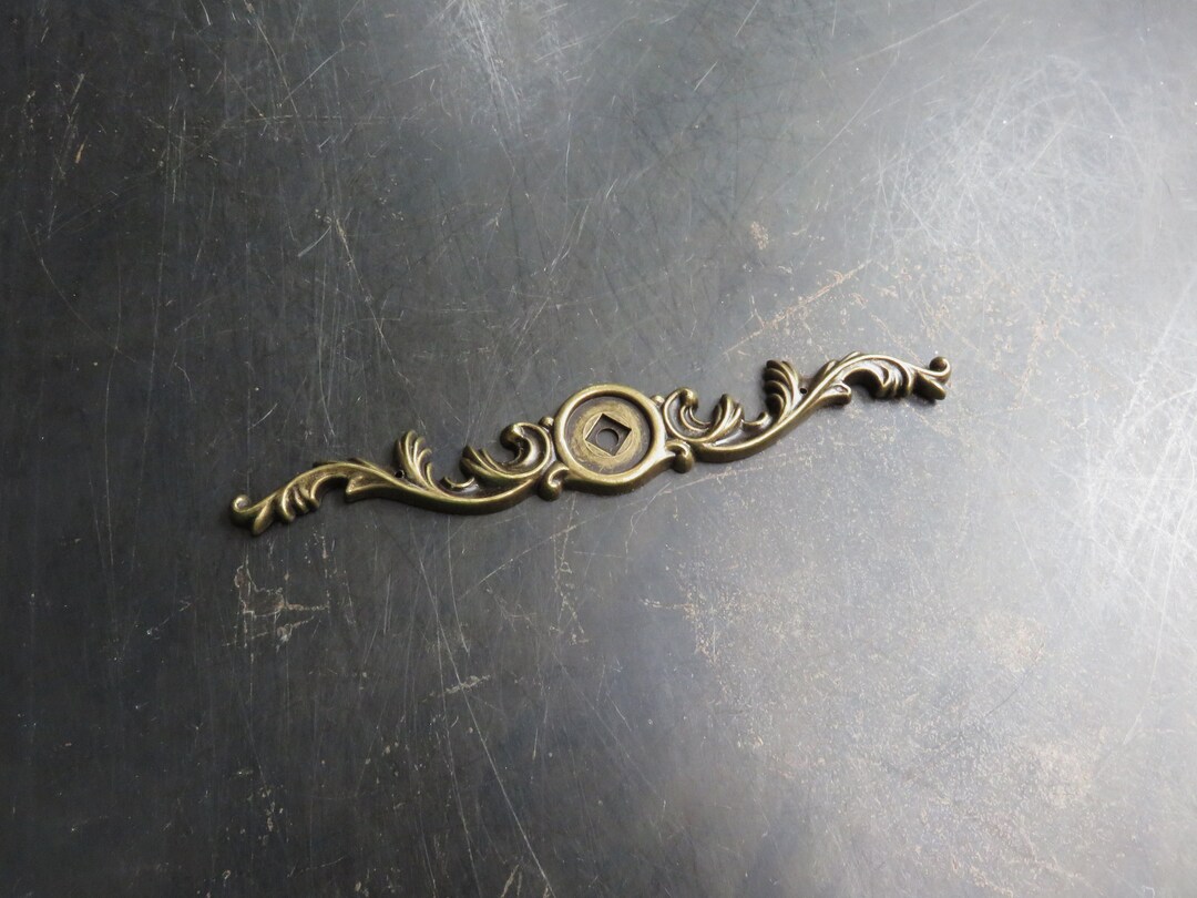Vintage Ornate Drawer Pull Back Plate Salvage Repurpose Etsy