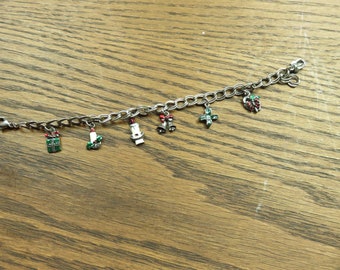 Vintage Charm Bracelet Christmas