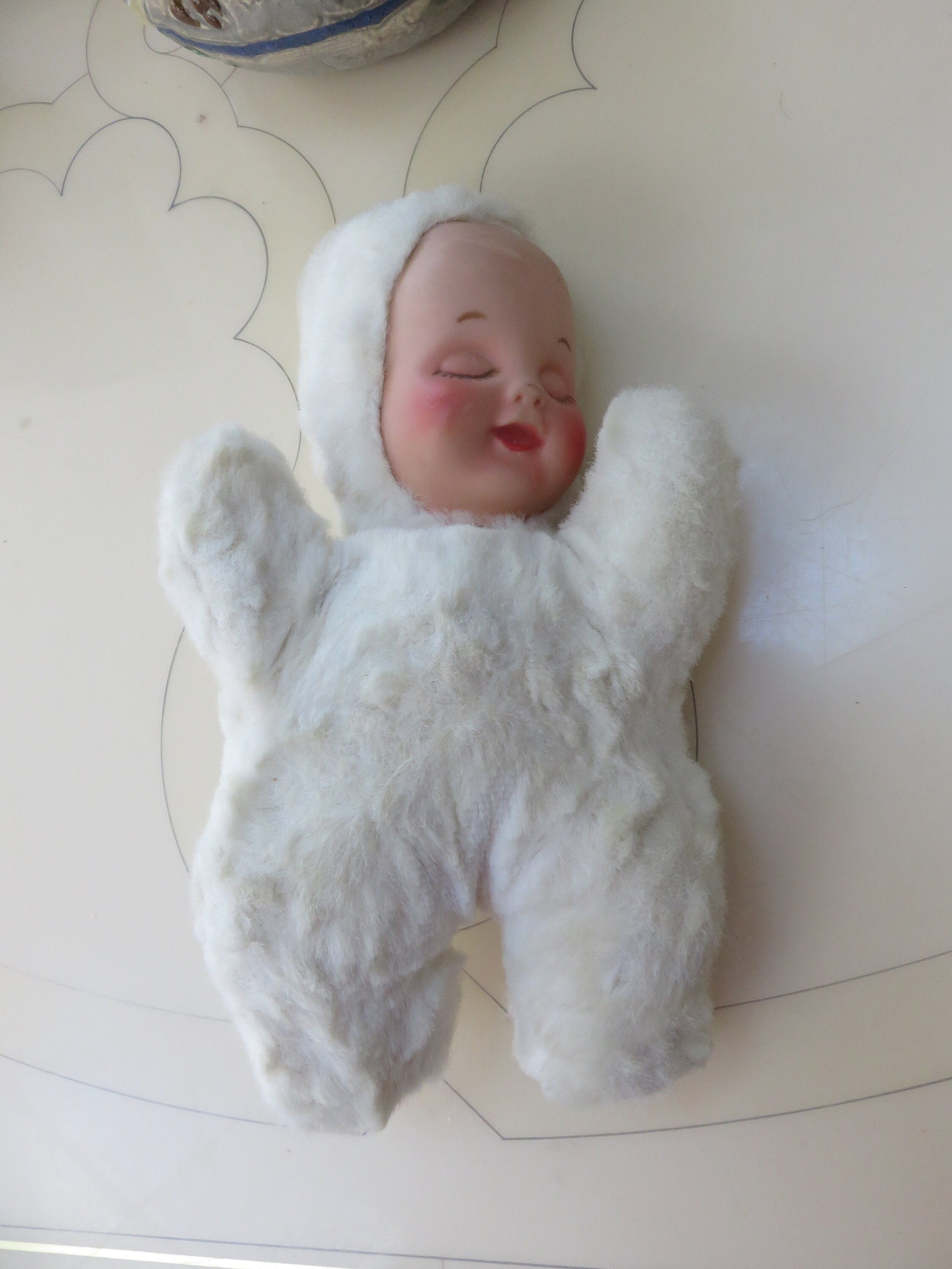 Vintage Teddy Rubber Face Rushton Style Large Sleepy Bear