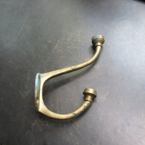 Vintage Large 6 3/4&quot; Tall Brass Wall Hook