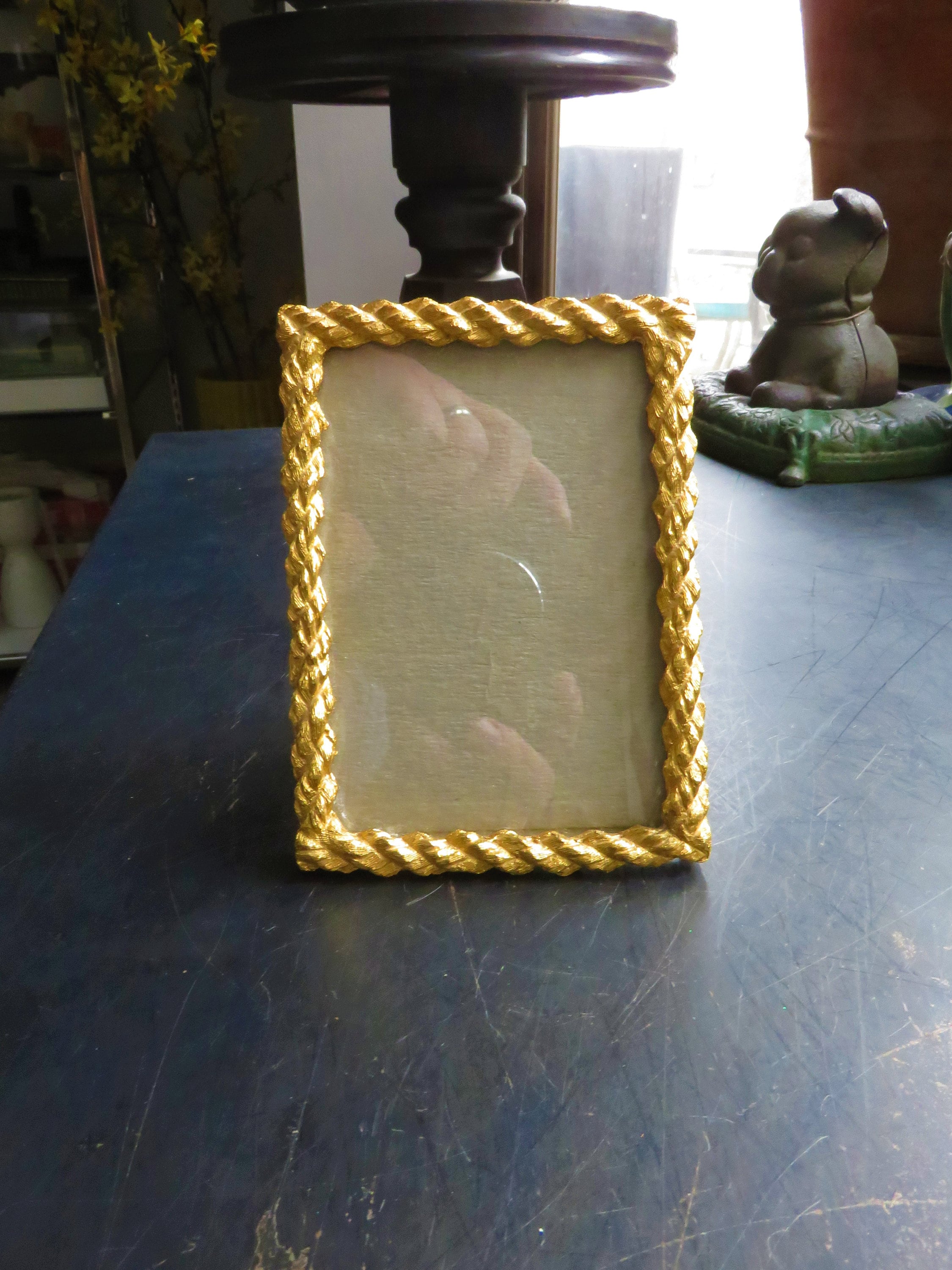 Vintage Gold Tone Rope Design Photo Frame - Etsy