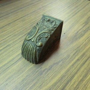 Antique Vintage Brass Furniture  Foot Hardware Part Salvage
