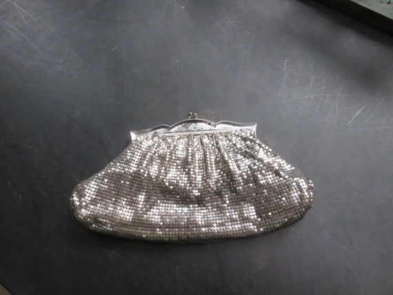 Vintage Whiting and Davis Silver Mesh Evening Pur… - image 1