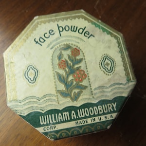 Vintage Woodbury Face Powder William A Woodbury Powder Box