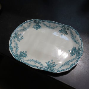 Antique Lucerne Semi Porcelain New Wharf England Small Platter