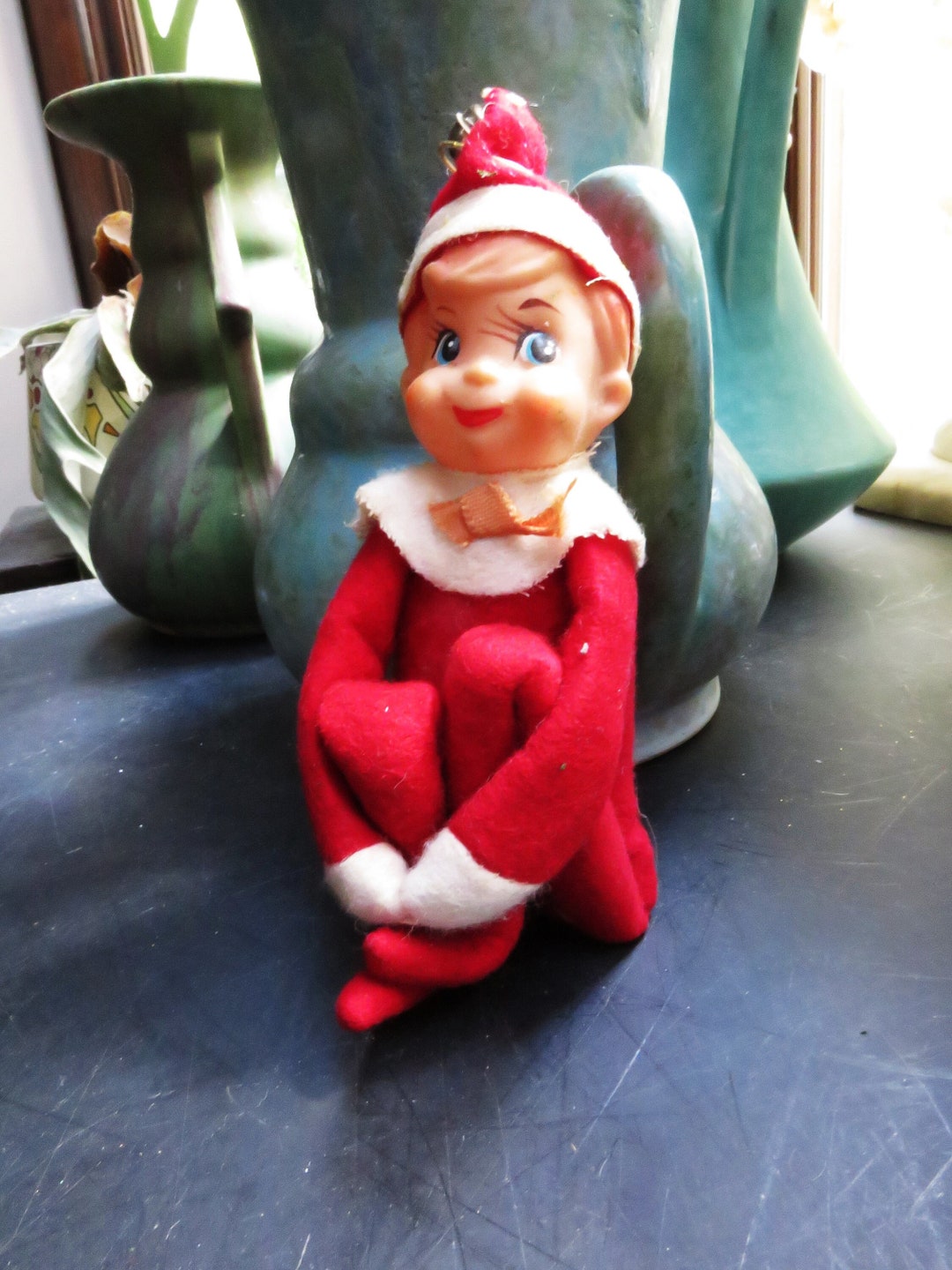 Vintage Red Hugger Christmas Tree Ornament Etsy