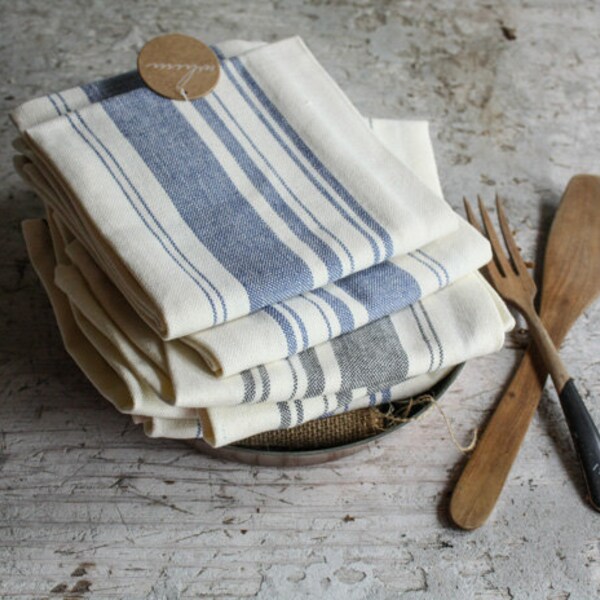 Striped Cotton Tea Towel  Eco Friendly