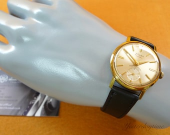 Zitura Herenhorloge 1950's Swiss 17 Jewel AS1130 Militaire specificatie Handmatig uurwerk Vergulde kast