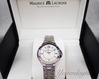 Maurice Lacroix AIKON Mens Wristwatch Swiss Made Quartz Movement Stainless Steel Case and Strap