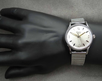 Wyler Incaflex Men's Watch 1960's Swiss 17 Jewel Stainless Steel Case Manual Movement