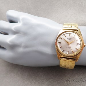 Rotary Rotamatic Men&#39;s Watch 1970&#39;s Swiss 25 Jewel Automatic Movement Gold Plated Case