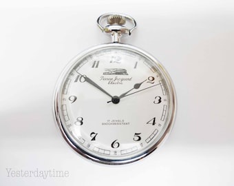 Pierre Jacquard Electra Railway Men's Open Face Pocket Watch 1960's Manual 17 Jewel Movement
