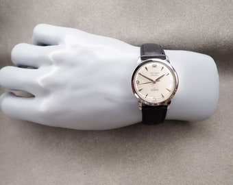 Calvert Berman 1950's Men's Watch Silver Dial with 17 Jewel Swiss Made Automatic Movement Stainless Steel Case