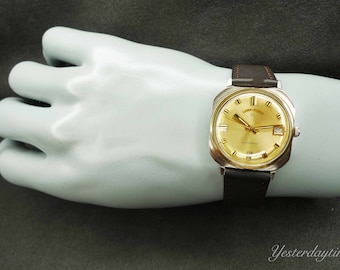 Lord Elgin 25 Jewel Gold Date Window Dial Gents 1950's Automatic Watch