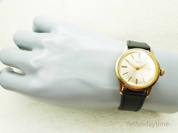 Elgin Uhr 1950 Schweizer 17 Jewel Rolled Gold Gehause manuelles Uhrwerk Etsy
