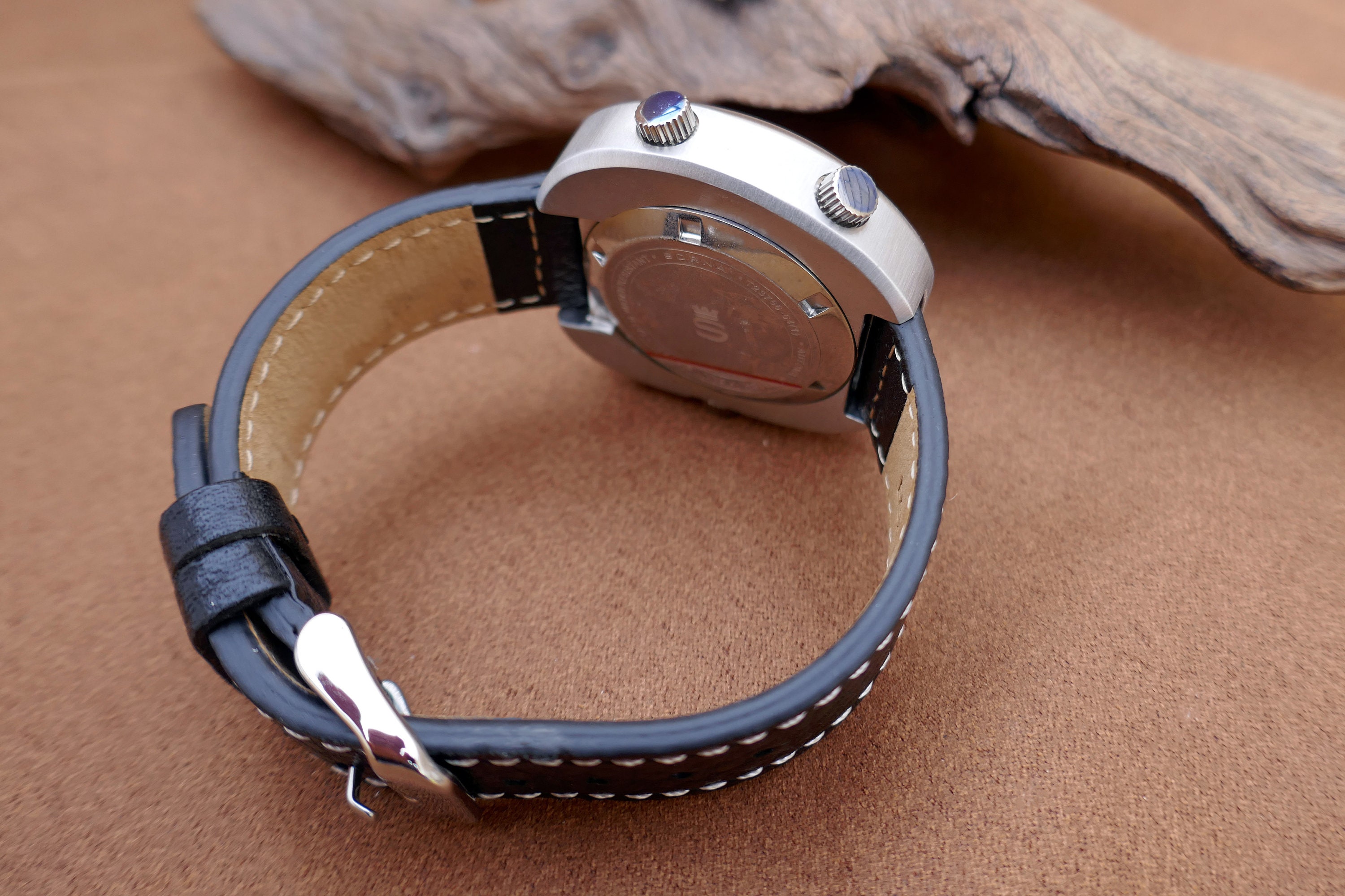 Sorna T23766-64 1970's Men's Watch Green Dial World Time 21 Jewel