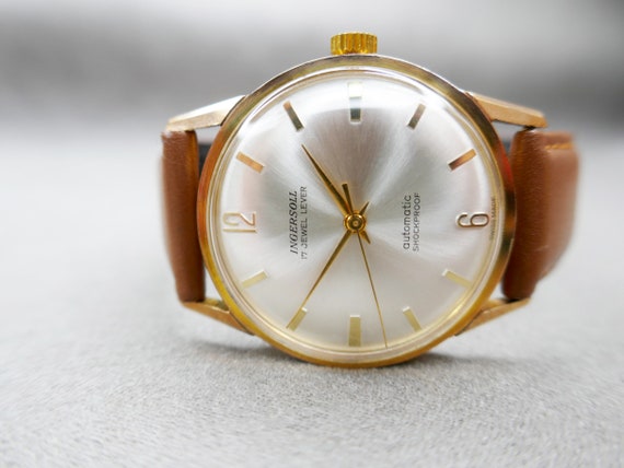 Ingersoll 1960 s Men s Watch Swiss 17 Jewel AS 1700 01 Automatic Movement Gold Plated Case Etsy Australia
