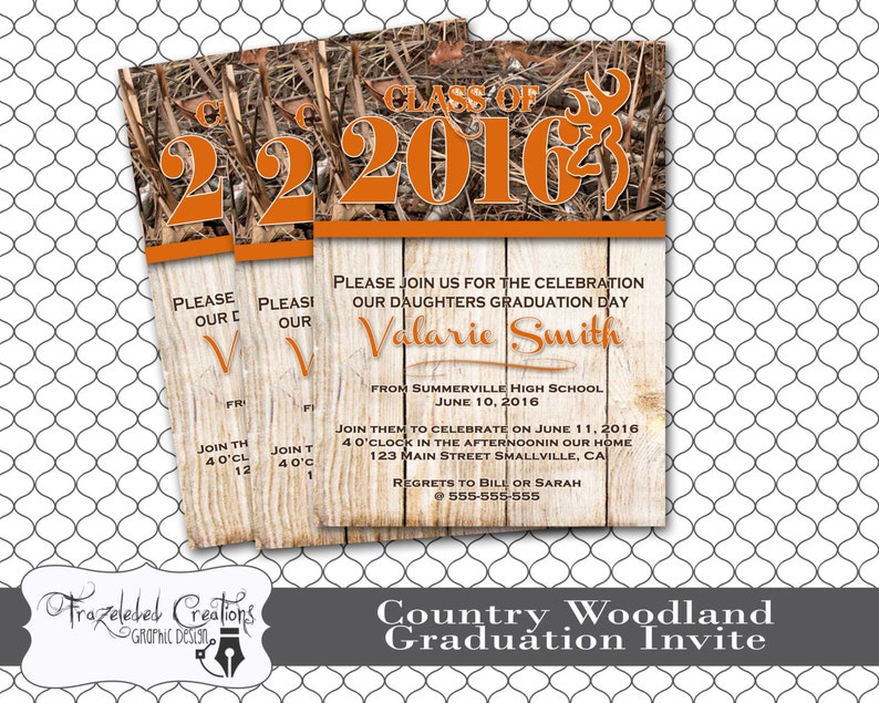Graduation Announcement Country Woodland