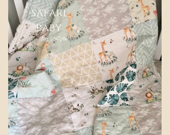 Quilted Bedding Collection Woodcut Bear