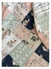 Fawn Crib Bedding, Deer Quilt Girl, Crib Bedding Girl, Fawn Nursery, Crib Bedding Girl, Woodland Bedding, Navy Pink Baby Quilt, Floral Fawn 