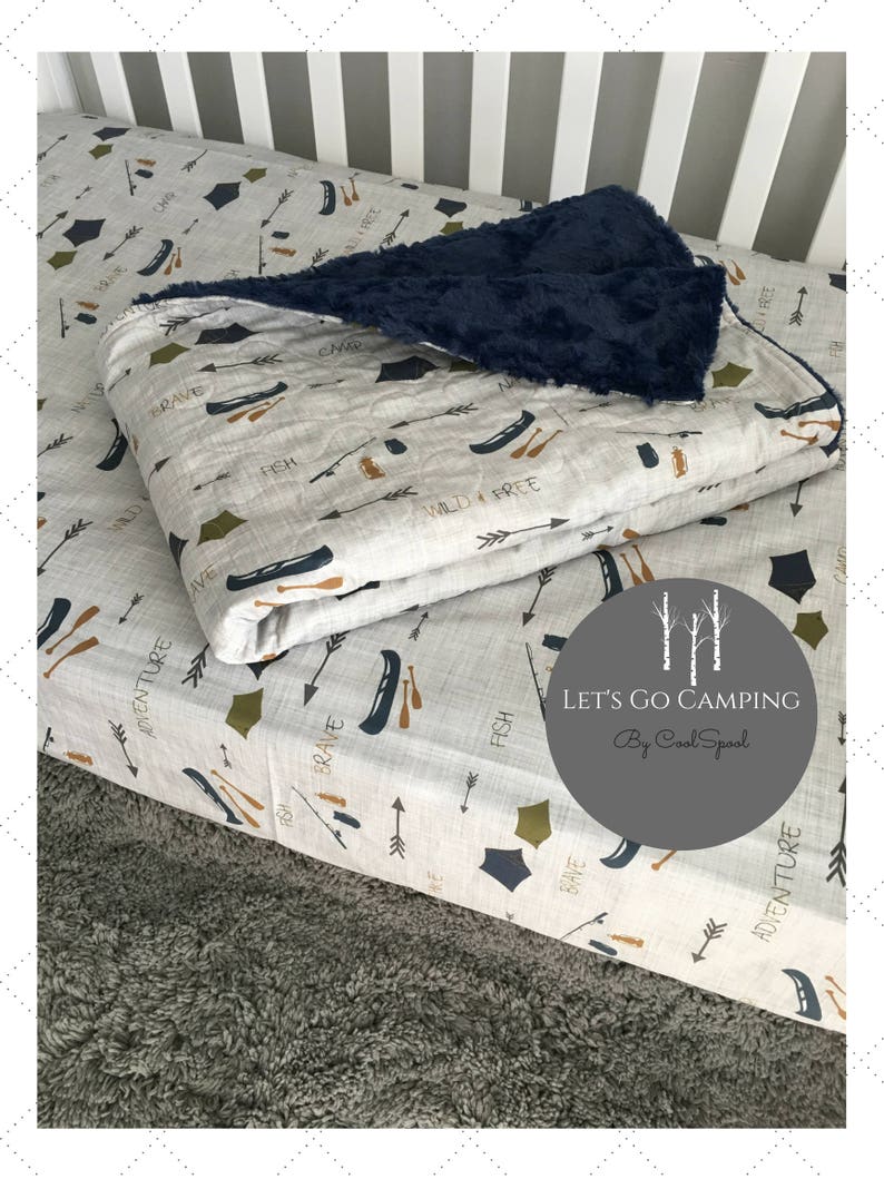 Camping Baby Bedding Baby Quilt Boy Adventure Baby Bedding Etsy
